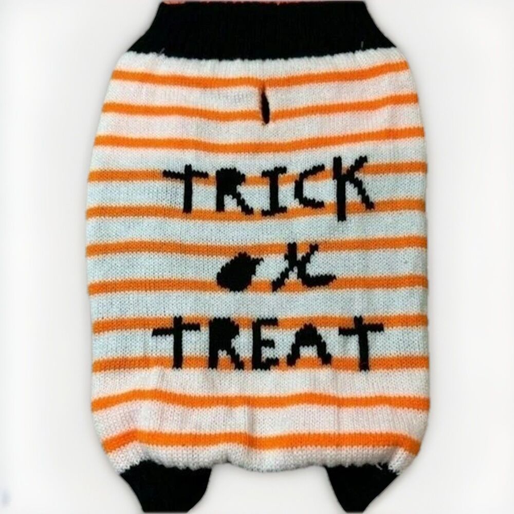 Dog Halloween Sweater NWT Pet Costume Trick Or Treat Size Large Cozy Fall Puppy